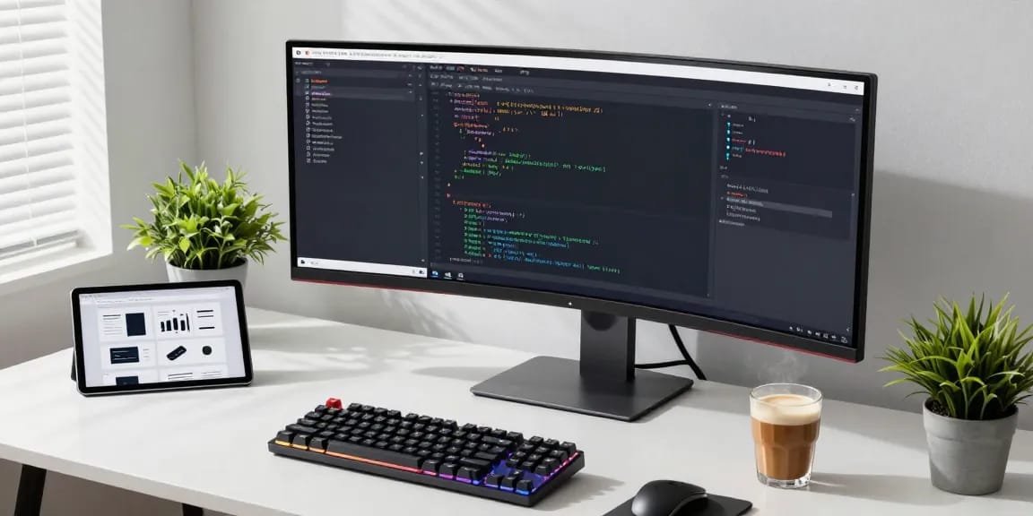 Explore advanced software development with go8net in a modern workspace.