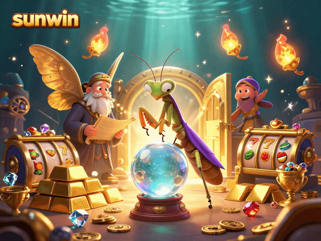 Experience thrilling gameplay with sunwin's vibrant casino scene featuring unique fortune tellers and dazzling treasures.