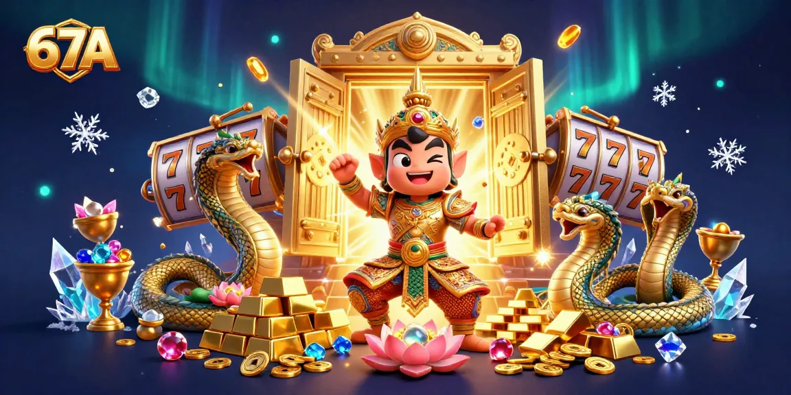 Spin through the vibrant 67A casino scene filled with treasures and jackpots.