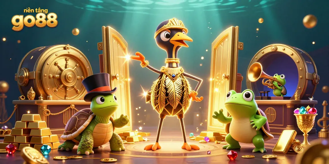 Engage with nền tảng go88 through immersive 3D casino scene illustrating dynamic game elements.