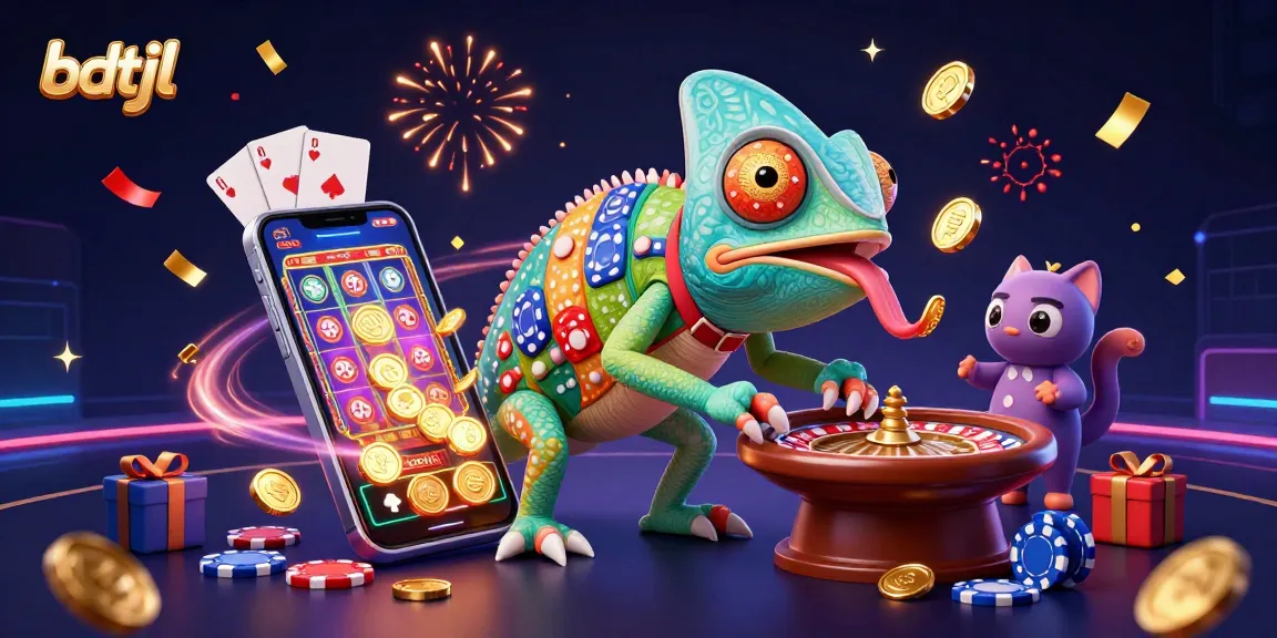 Engage in thrilling gaming with bdtjl's vibrant chameleon casino scene packed with excitement.