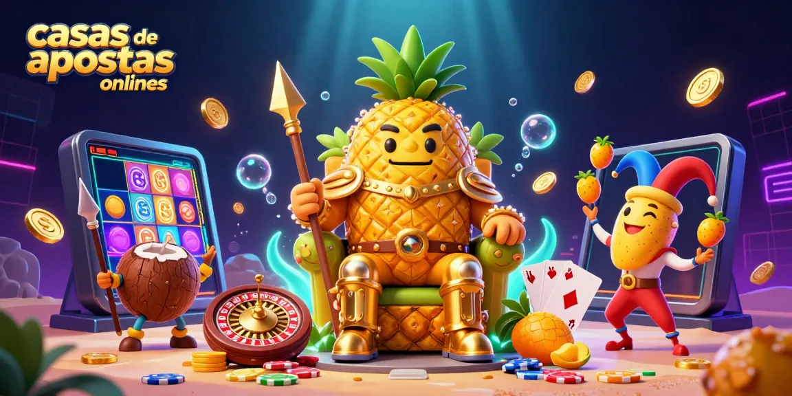 Engage with casas de apostas onlines featuring dynamic gambling elements and colorful characters in a vibrant casino scene.