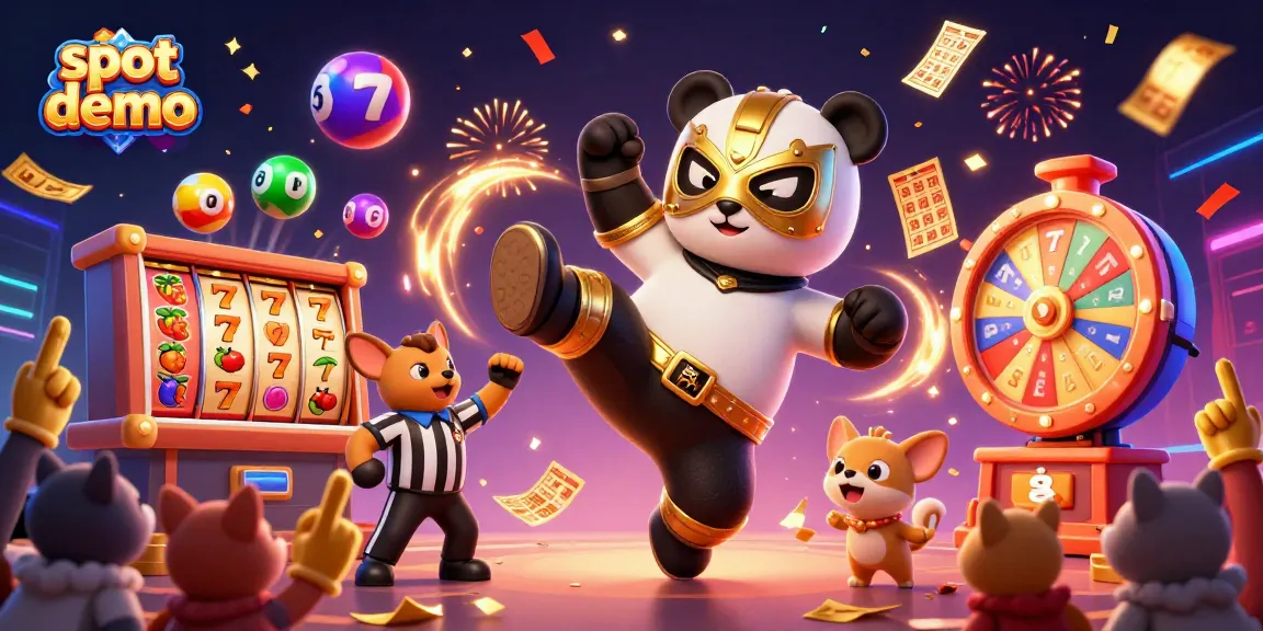 slot demo menghibur pemain dengan panda pegulat dan tiket emas dalam kasino