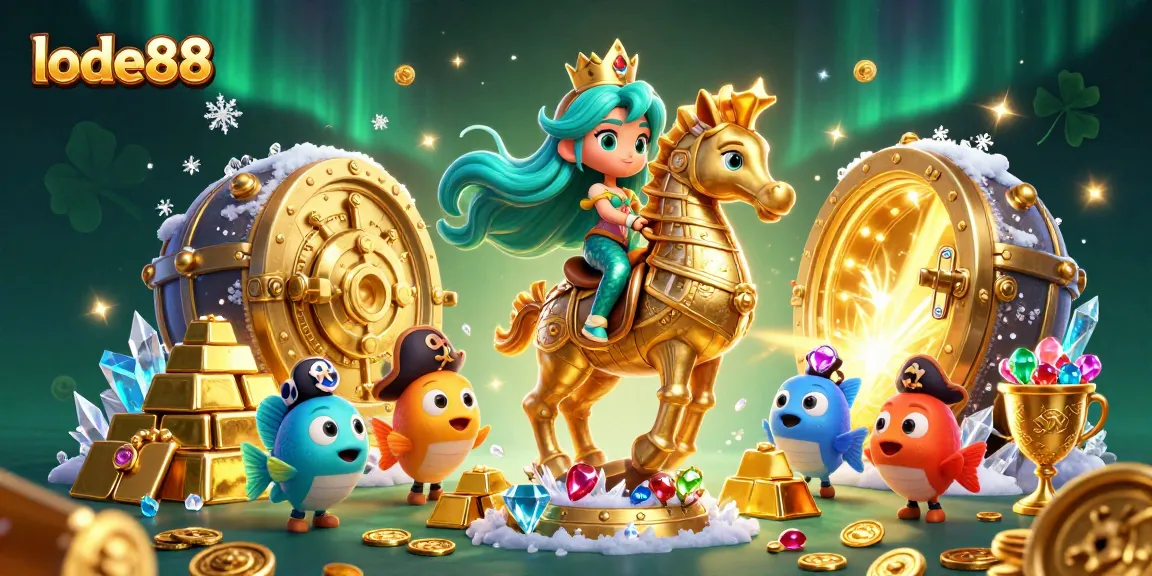 Engage with lode88’s vibrant gaming world featuring a mermaid princess and treasure hunt.
