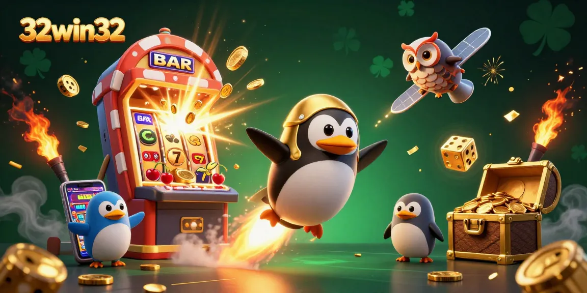 Experience thrilling winnings at 32win32 with a vivid 3D portrayal of casino excitement.