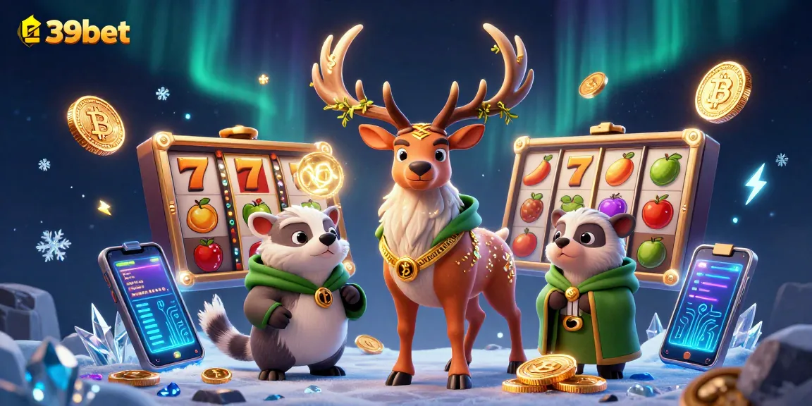 Experience thrilling slot games and jackpots with 39bet, highlighted by a vibrant 3D illustration.