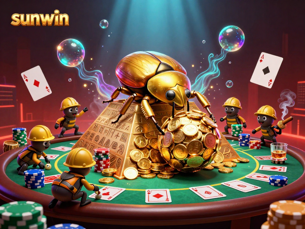 Engage with the thrilling sunwin casino world, where massive golden beetles and poker elements shine!