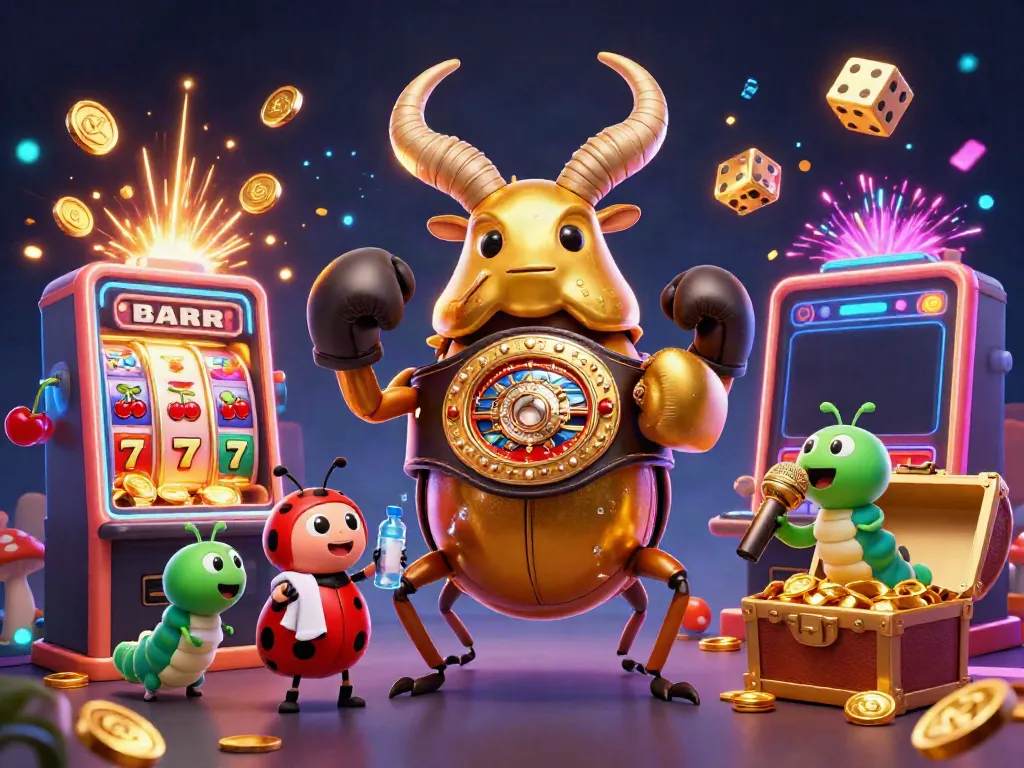 Experience kết quả bóng đá with a vibrant scene of 3D characters and celebratory casino elements, showcasing excitement.