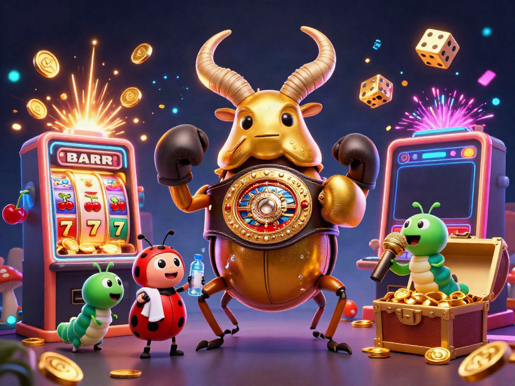 Experience kết quả bóng đá with a vibrant scene of 3D characters and celebratory casino elements, showcasing excitement.