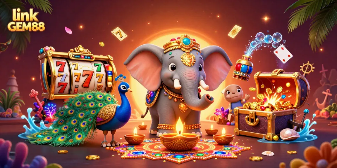 Experience the thrill of winning with link GEM88's colorful casino atmosphere, featuring dynamic slot games and vibrant characters.