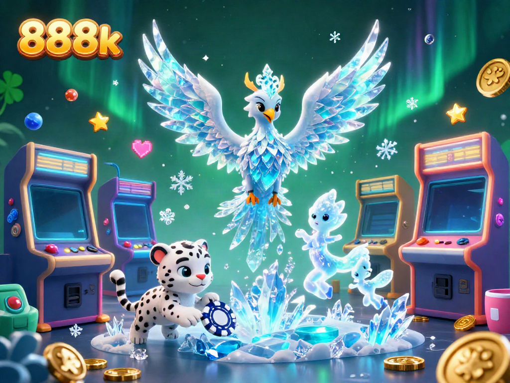 Engage with 888k's vibrant gaming world while exploring an entertaining 3D casino scene.