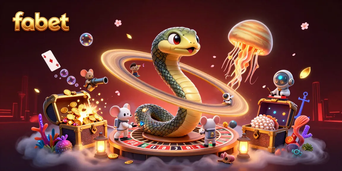 Experience the excitement of fabet with cosmic casino characters placing bets on a roulette wheel beneath the stars.
