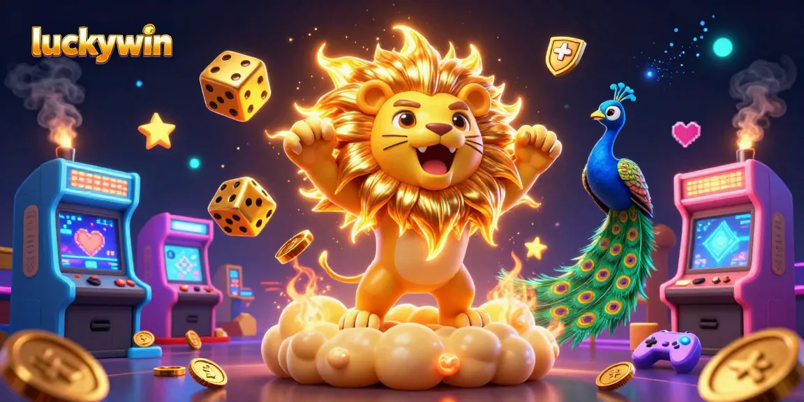 Experience thrilling gameplay at luckywin with our vibrant 3D illustration of casino fun.