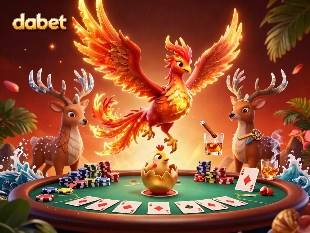 Experience the thrilling world of dabet with a vibrant casino scene featuring mythical characters.