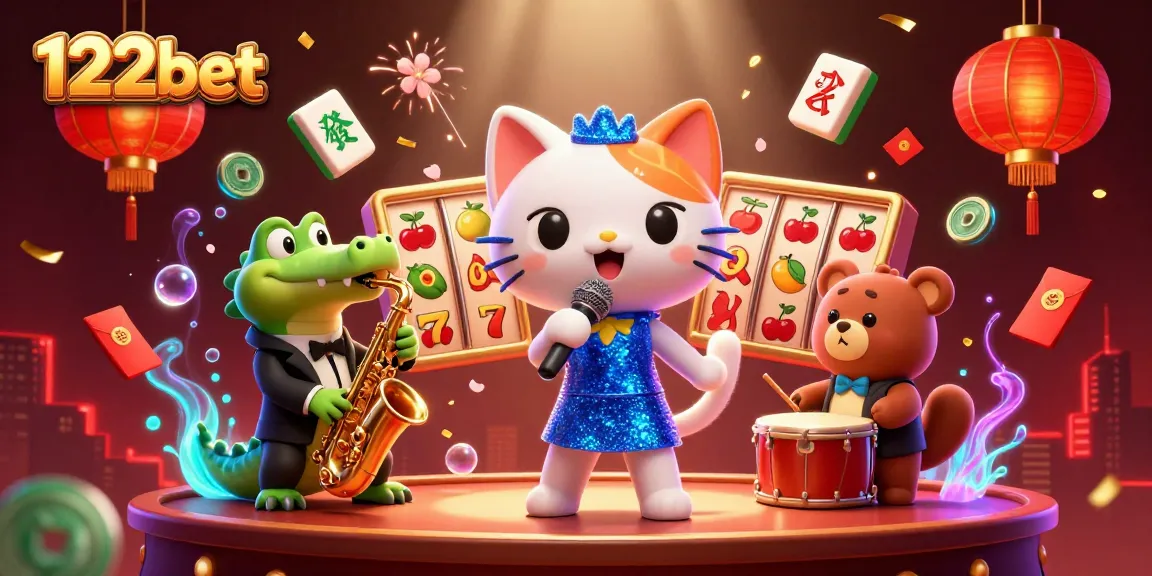 Experimente jogos emocionantes na 122bet, com slots envolventes e animações vibrantes de cassino.