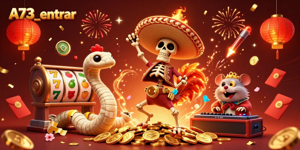 A73_entrar apresenta um cassino vibrante e festivo, com personagens divertidos e elementos de jogos de azar interativos