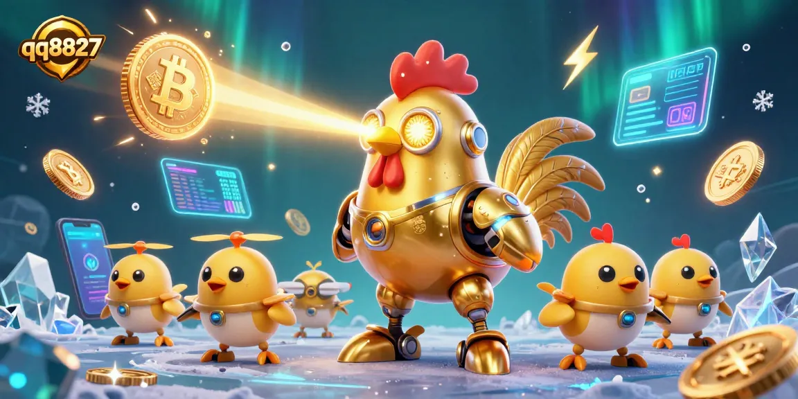 Join the thrilling adventure of qq8827's golden rooster robot in a 3D casino realm.