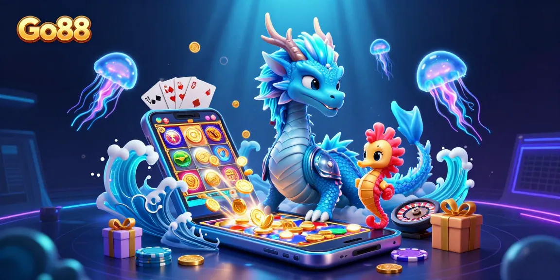 Experience Go88's vibrant casino world with colorful slot games and rich oceanic characters.