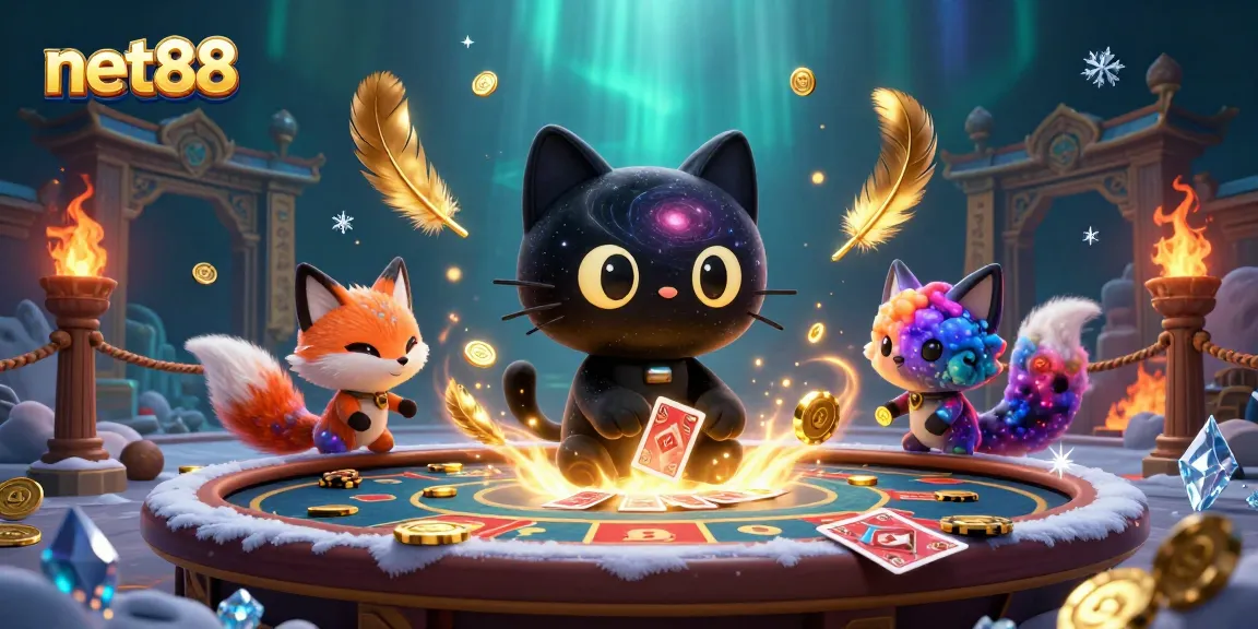 Experience thrilling gameplay at net88 with a cosmic casino featuring engaging characters and dazzling elements.