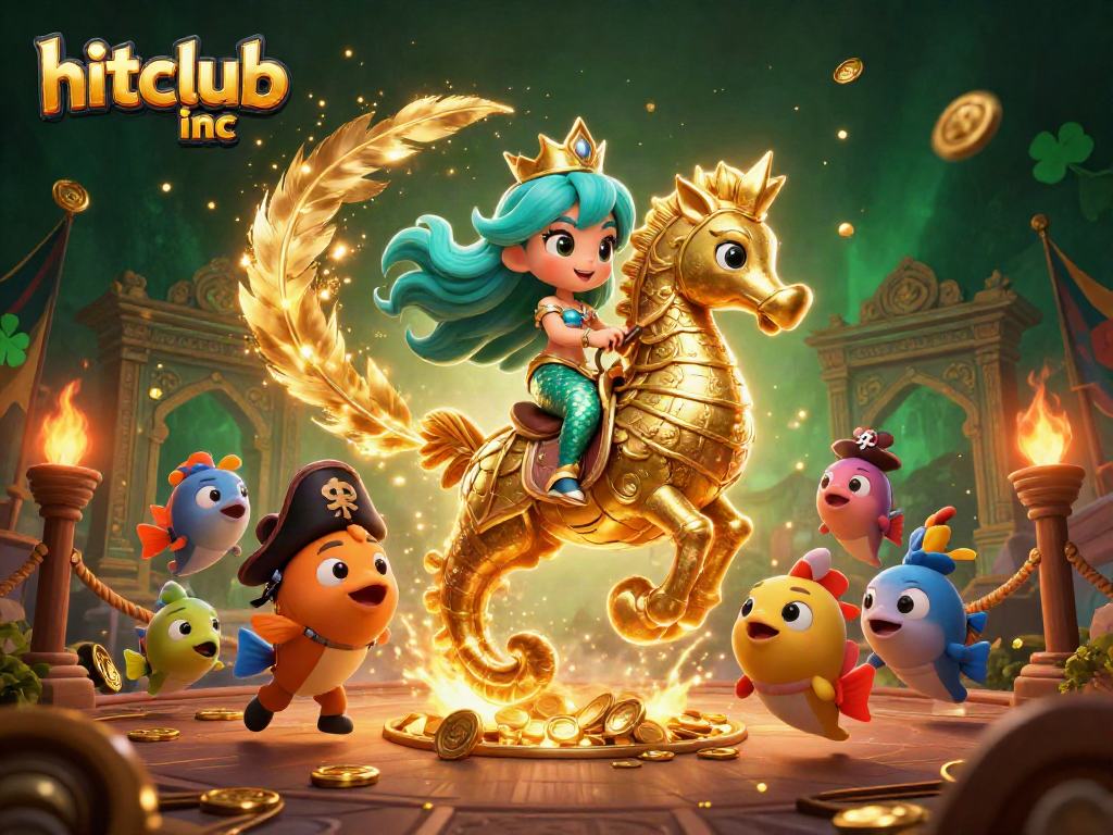 Engage in thrilling gameplay with hitclub inc as a 3D cartoon mermaid princess entertains at an underwater casino.