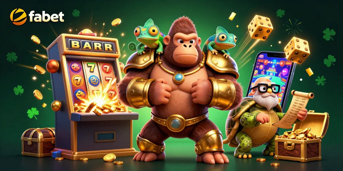 Spin to win at fabet with vibrant 3D illustrations showcasing thrilling casino games.