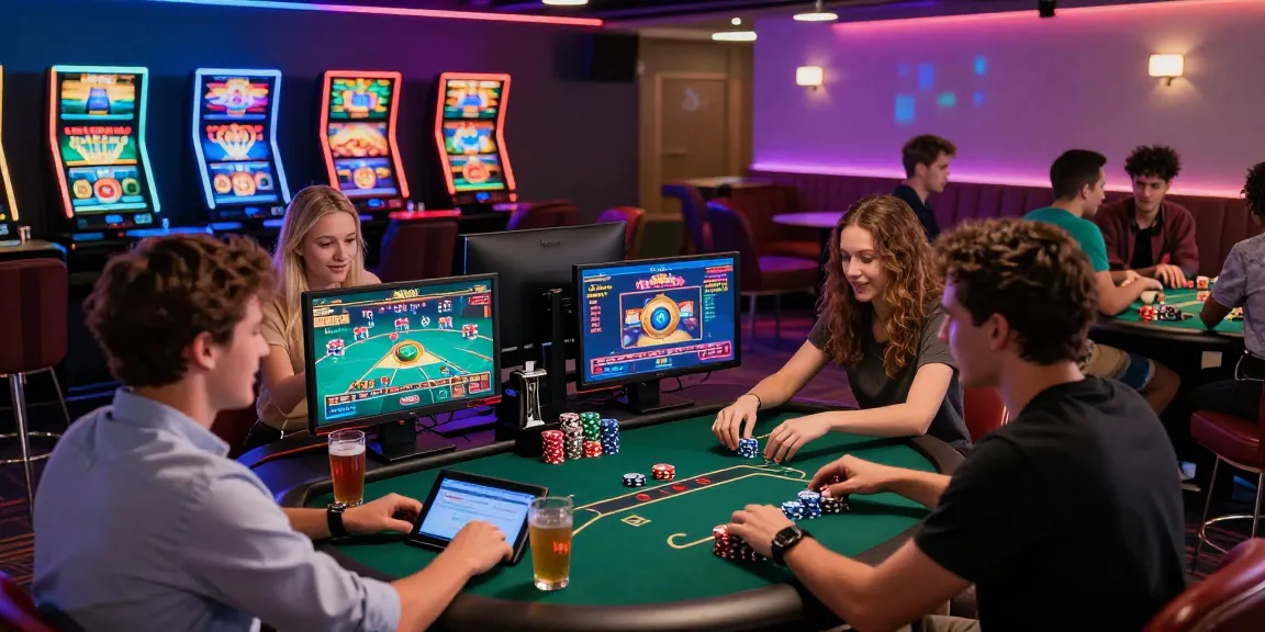 Group enjoying gaming at HAYWIN with vibrant LED lights.