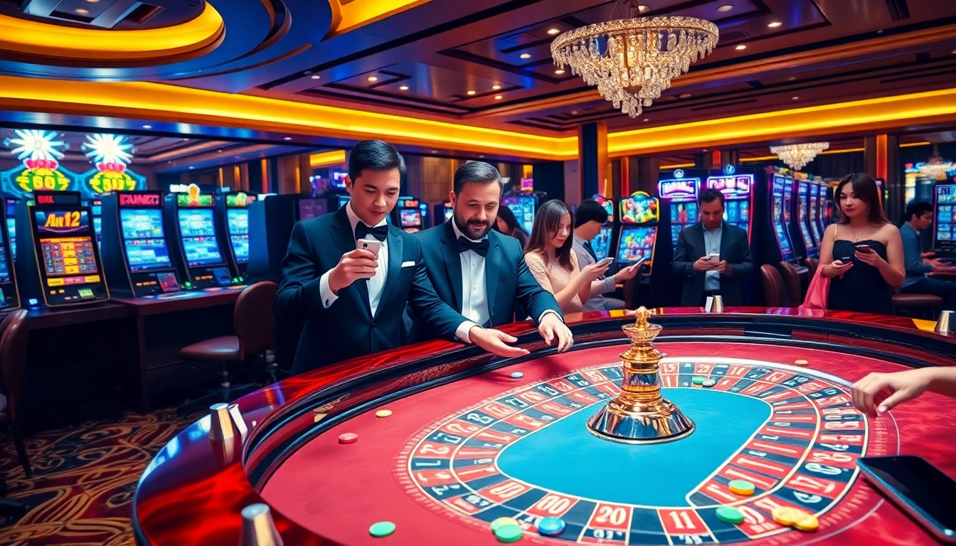 Experience the thrill of gambling at RR88 with engaging roulette gameplay and luxurious casino ambiance.