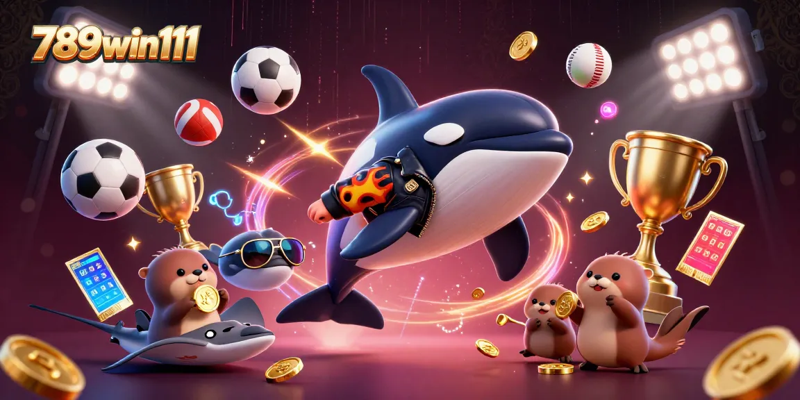 Experience thrilling games with 789win111, featuring vibrant sea creatures and rich casino elements.
