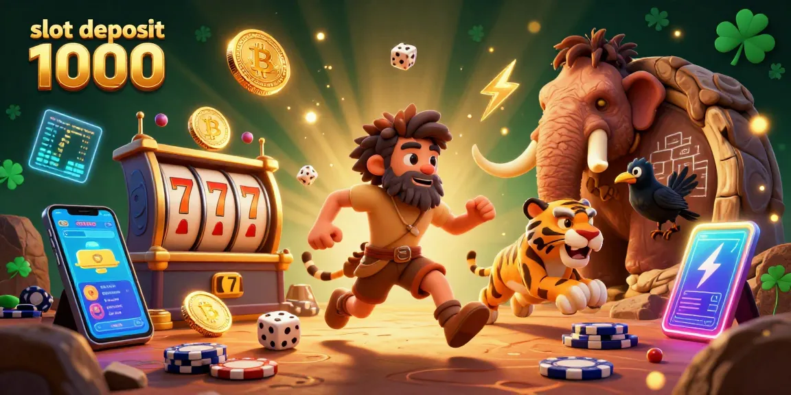 Experience the excitement of slot deposit 1000 through engaging characters in a lively casino scene.