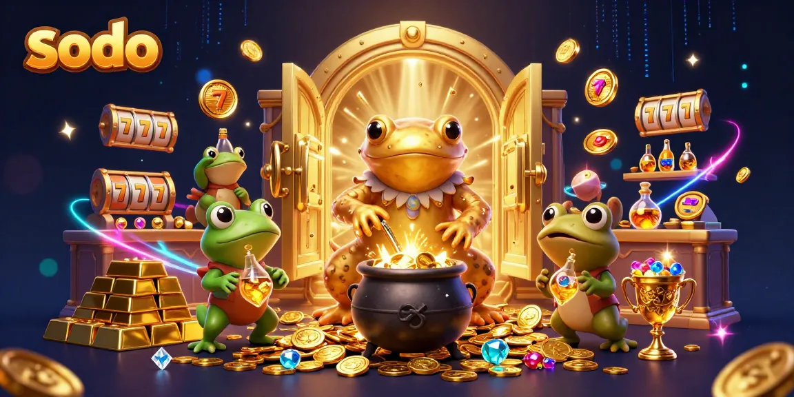 Witness the magical moments as the giant salamander alchemist transforms into gold and sodo treasures burst forth.
