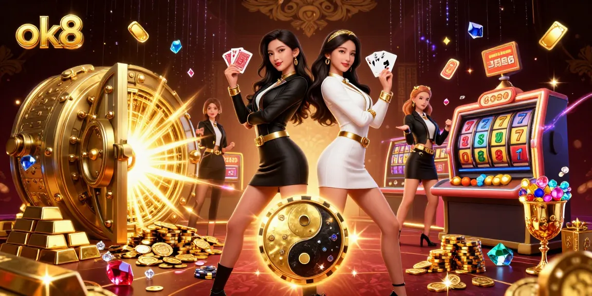 Try your luck at ok8 with stunning casino visuals featuring golden treasures and dynamic characters.