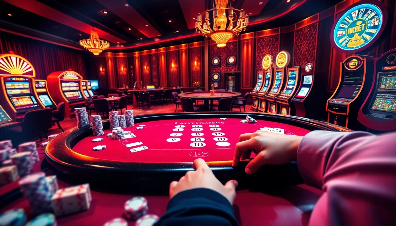 Experience the thrilling action at the rikbet casino, featuring vibrant gaming tables and exciting bets.