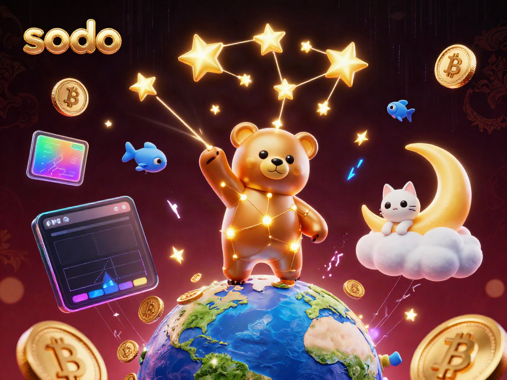 Engage with the thrilling world of sodo online gaming illustrated by a constellation bear and unique elements.