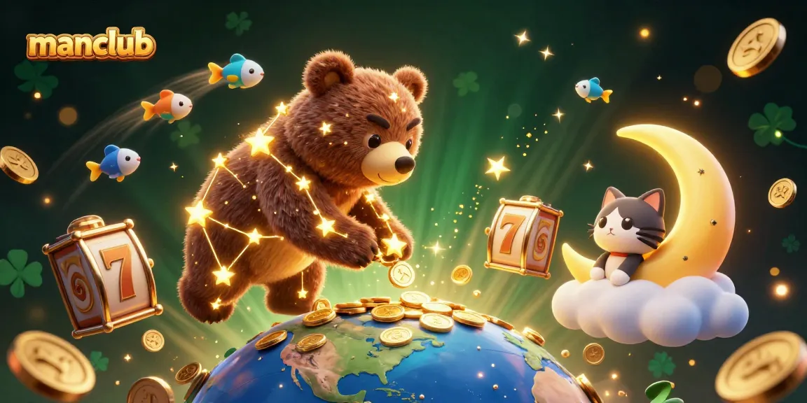 Join the excitement at manclub and scoop up slots rewards in this vibrant 3D casino scene.