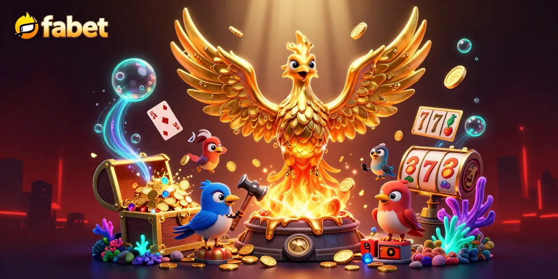 Experience the gaming excitement at fabet with a dynamic scene of gold and slot elements.