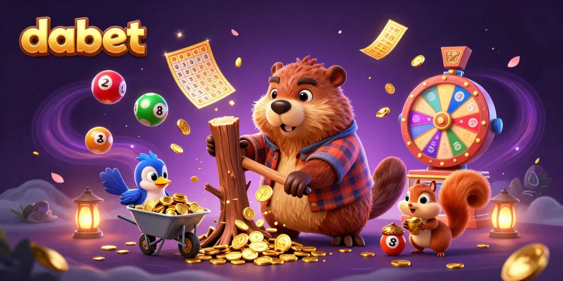 Dabet offers a vibrant casino scene where dynamic characters showcase lottery excitement and gold rewards