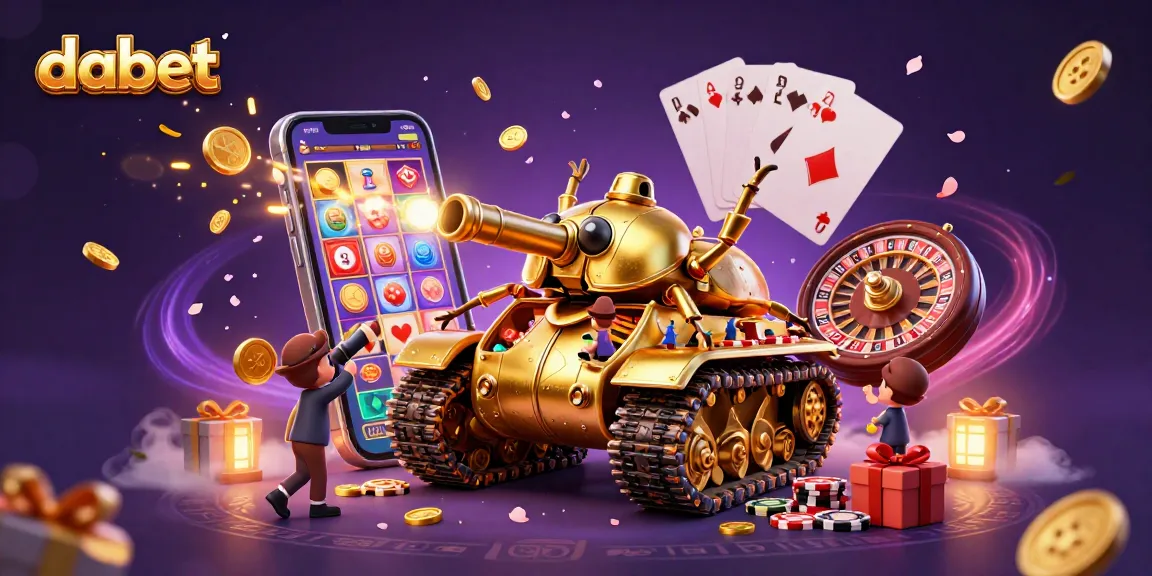 dabet brings excitement with a golden beetle tank unveiling a miniature casino scene.