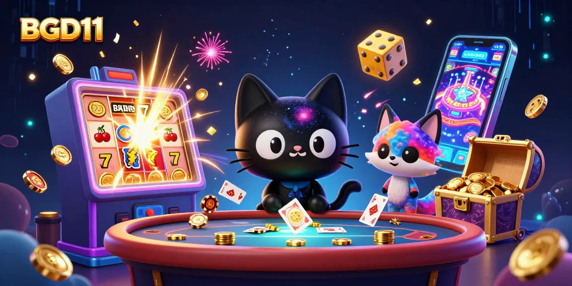 BGD11 engages players with vibrant casino action featuring a black hole cat and a nebula fox.