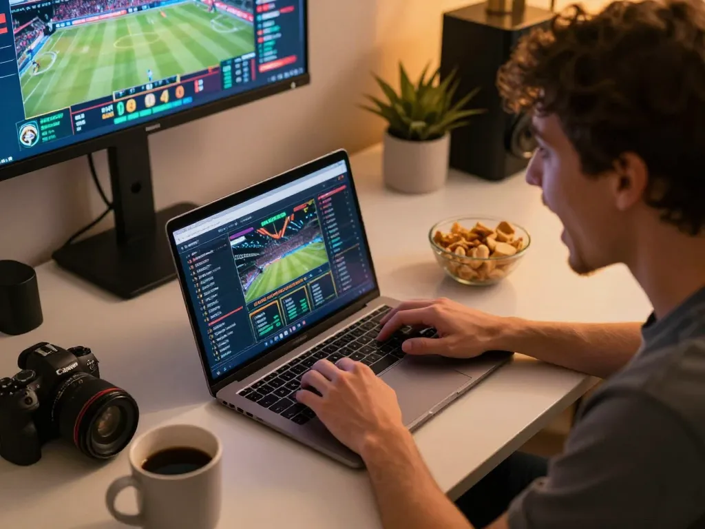 Engaging online sports betting session featuring đá gà mm88 on screen with vibrant graphics.