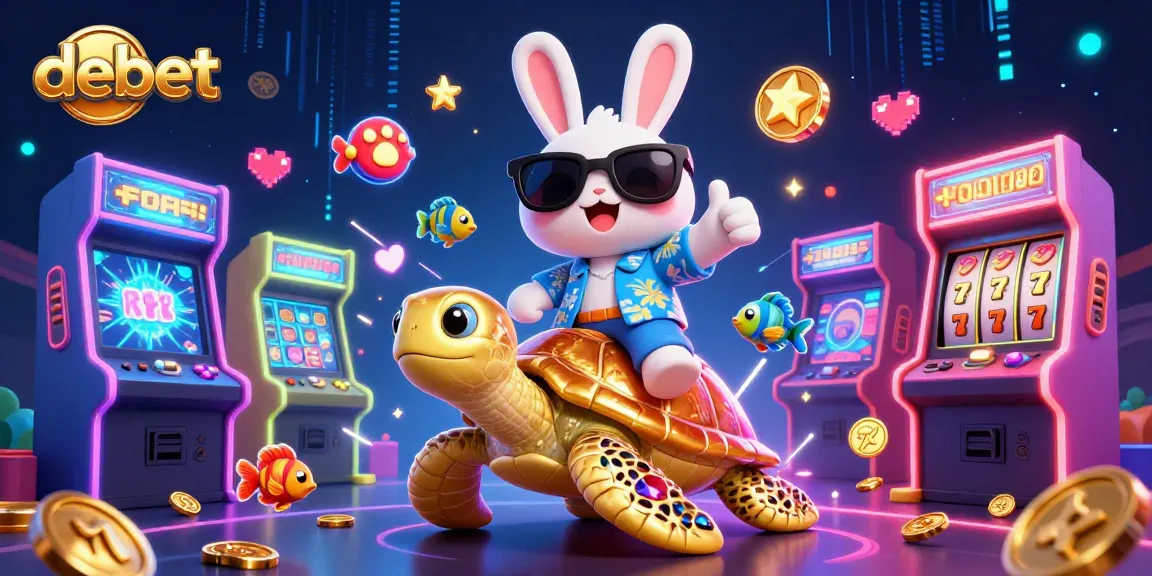 Experience the thrill of debet with this vibrant casino-themed illustration showcasing luck and excitement.