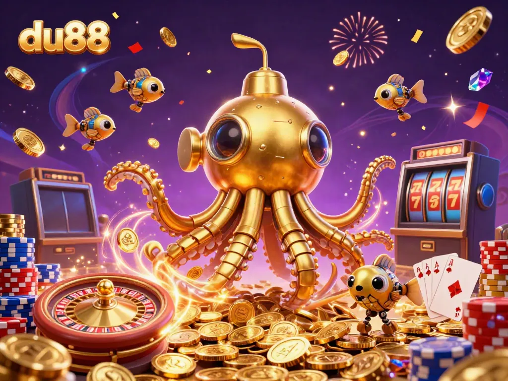 Experience exhilarating gameplay at du88 with a dynamic scene of timeless casino elements and vibrant characters.