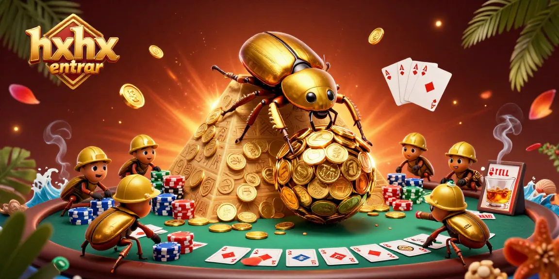 Experimente a emoção de jogar na Hxhx entrar com uma ilustração vibrante de cassino.
