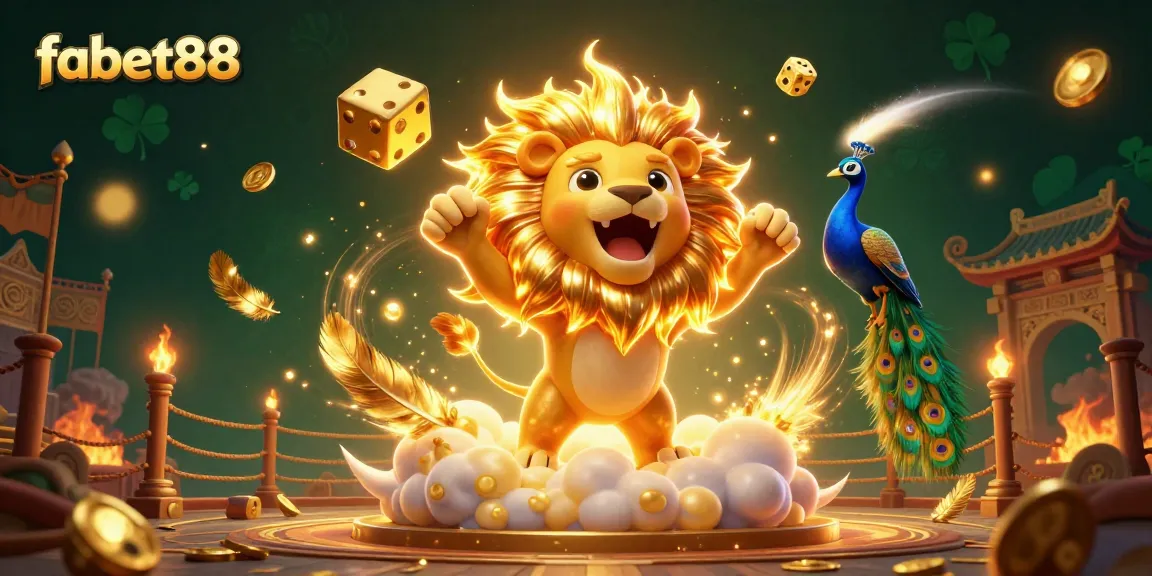 Experience the exhilarating excitement of fabet88 with vibrant casino elements and a dynamic 3D scene.