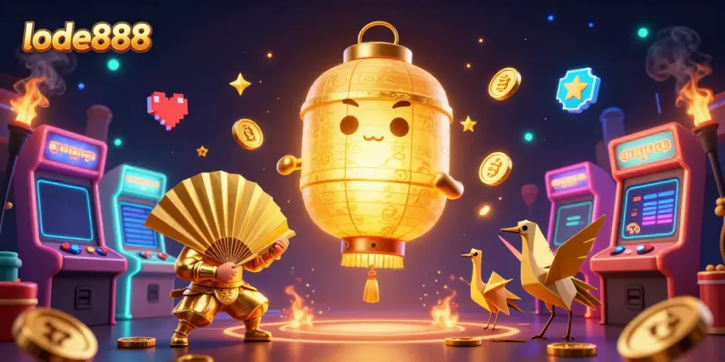 Engage in thrilling gameplay with lode888's vibrant casino scene filled with luck and excitement.