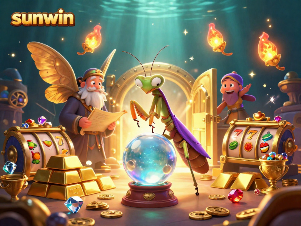 Experience thrilling gameplay with sunwin's vibrant casino scene featuring unique fortune tellers and dazzling treasures.