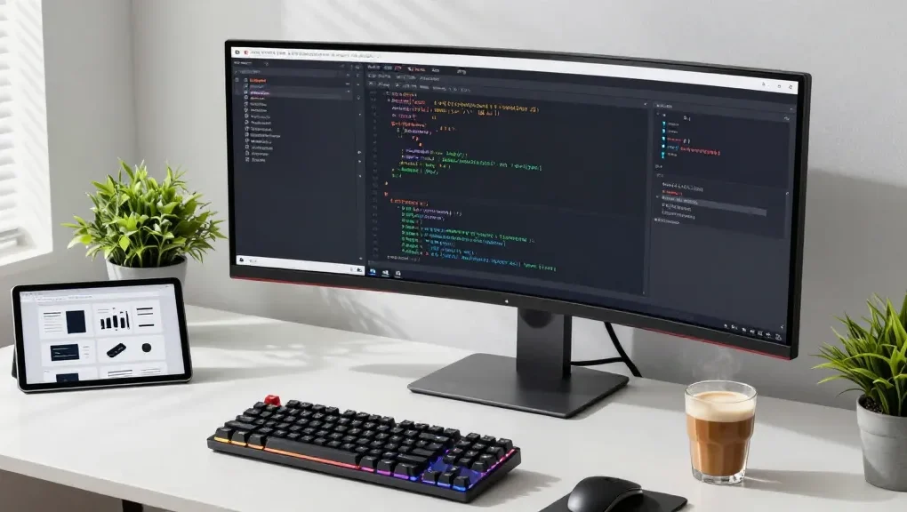 Explore advanced software development with go8net in a modern workspace.