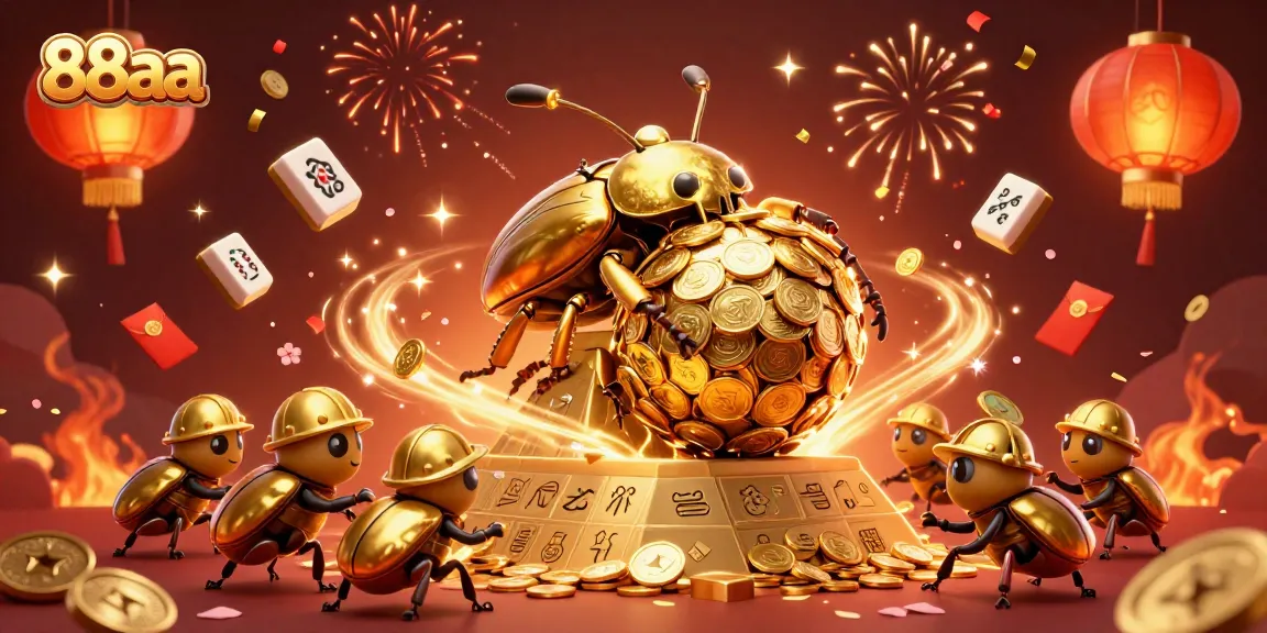 Bet on thrilling games at 88aa with vibrant visuals of gold coins and festive elements.